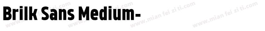 Brilk Sans Medium字体转换
